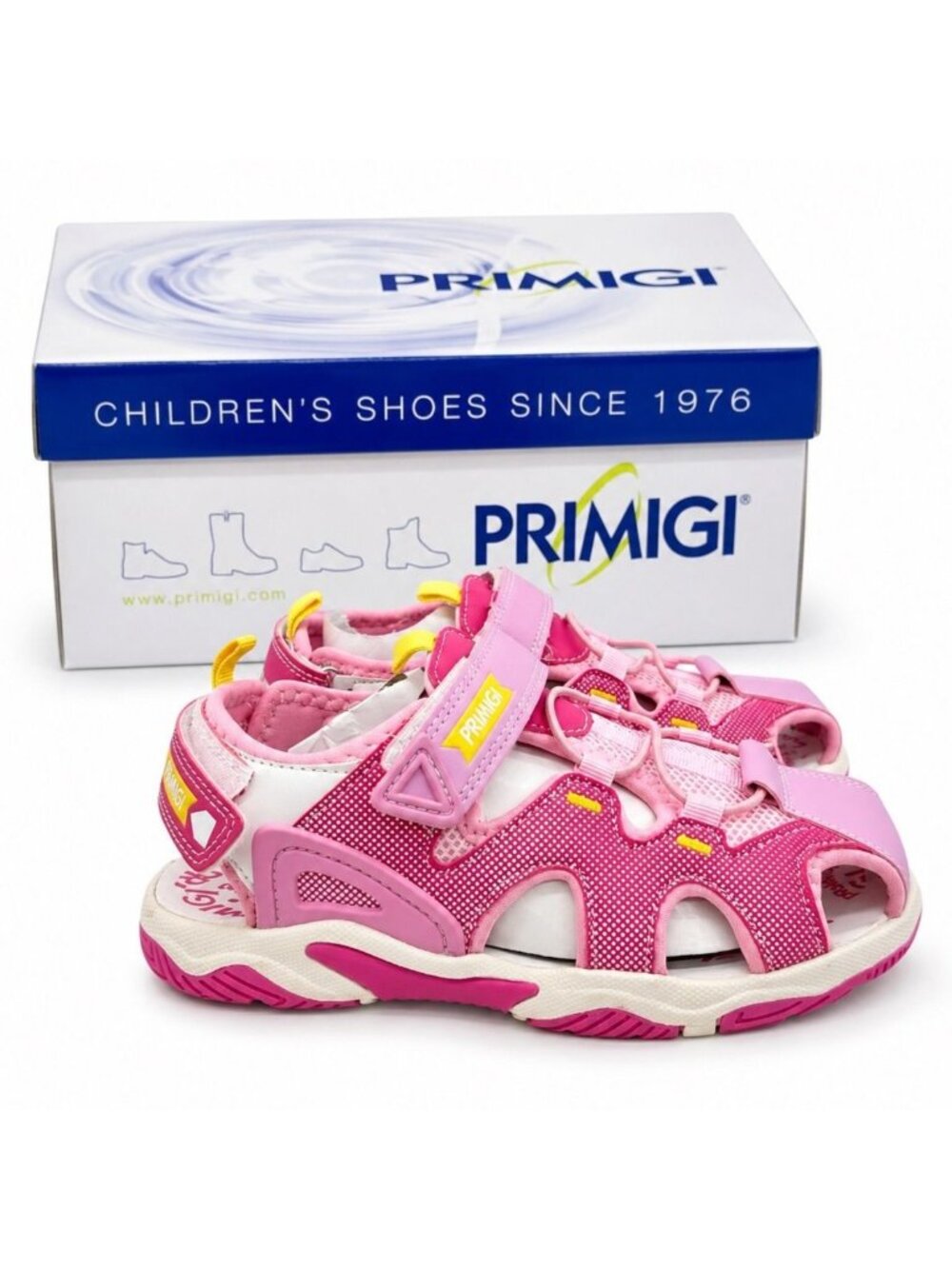 Girls Pink Closed Toe Sport Sandals EU 34 Kids Water Shoes Primigi Hook Loop